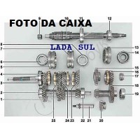 Kit de Rolamentos  Caixa  Câmbio Do Niva E Laika 