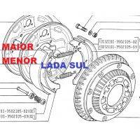 Mola Menor da Sapata freio Traseiro  Lada Niva e Laika 